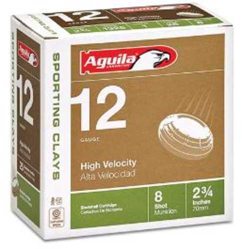 12 Gauge 2-3/4" Lead #8  1 oz 25 Rounds Aguila Shotgun Ammunition